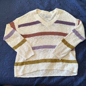 Large striped sweater